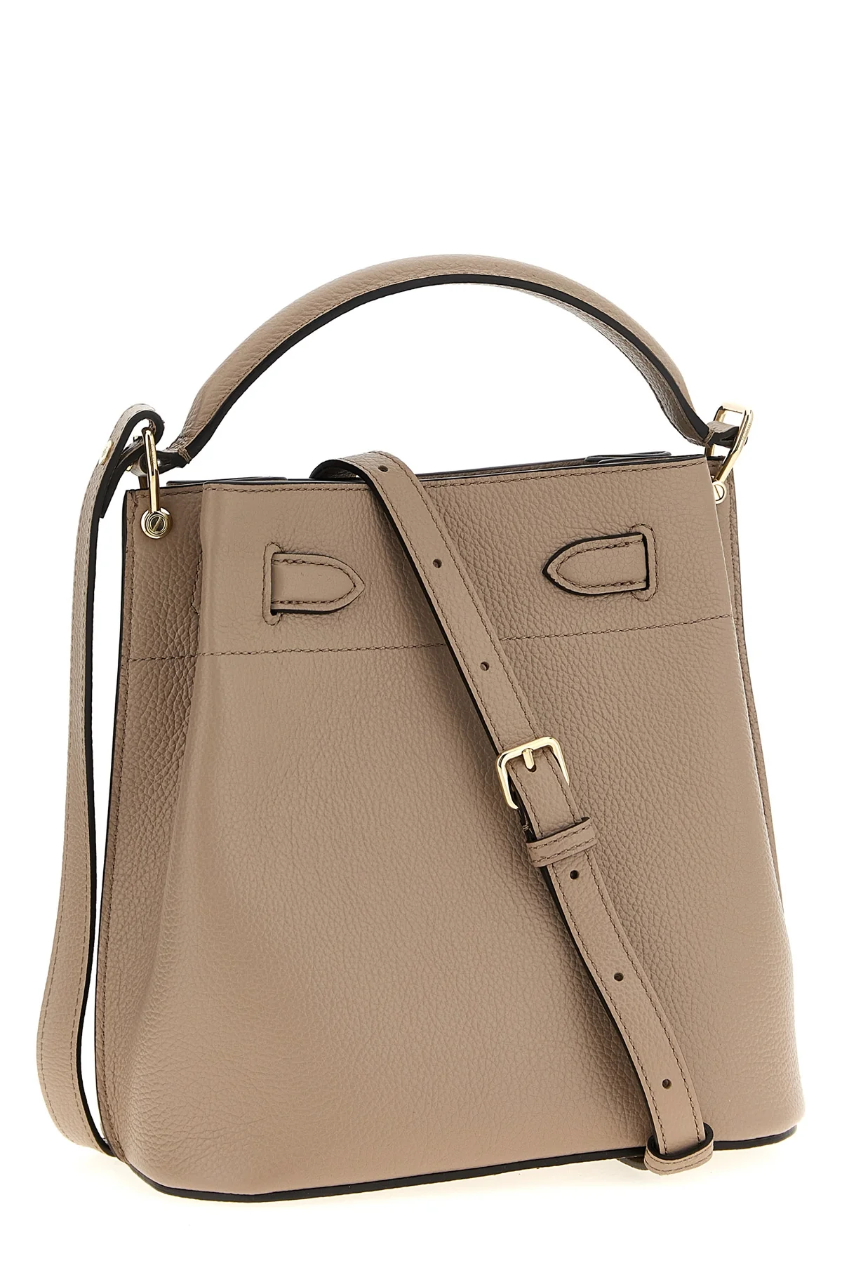small islington bucket bag in hammered leather