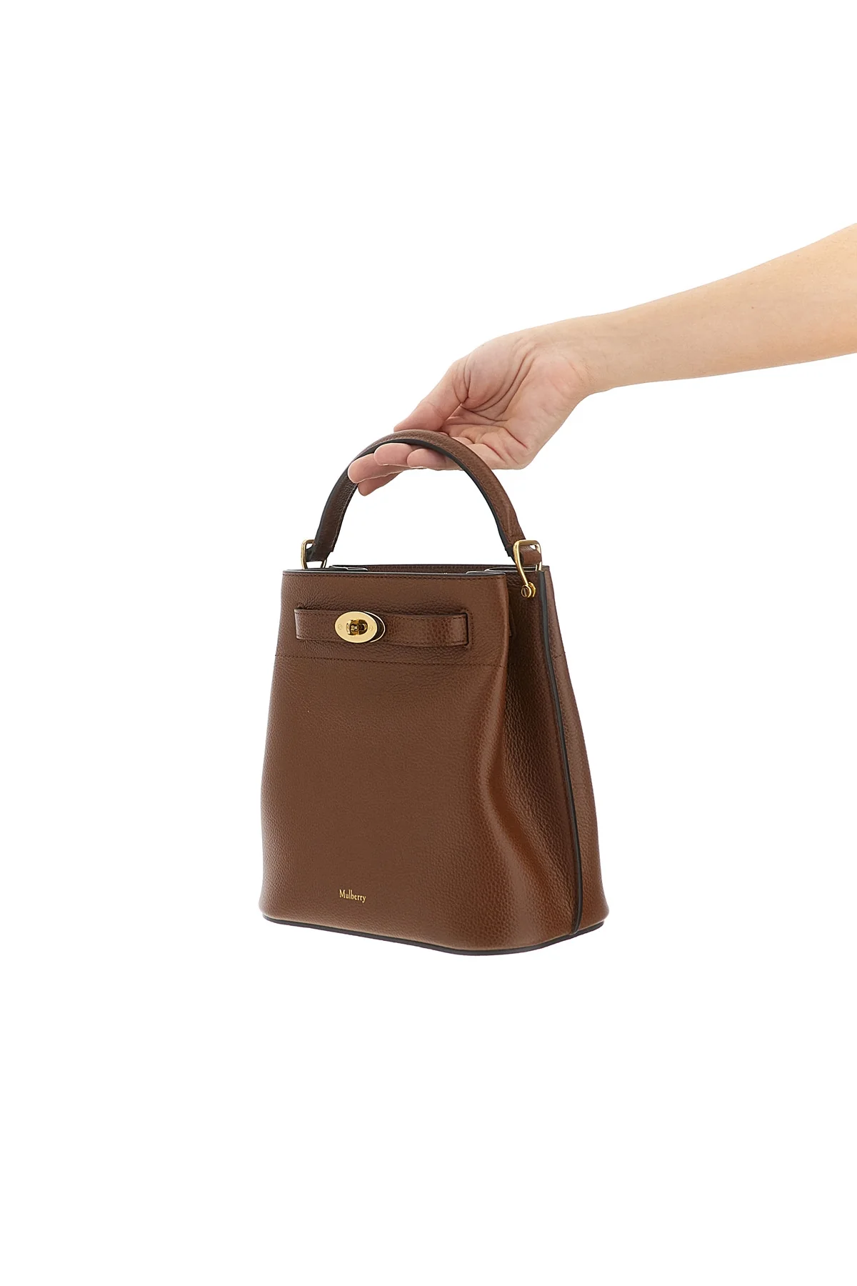 MULBERRY OS islington bucket bag in hammered leather