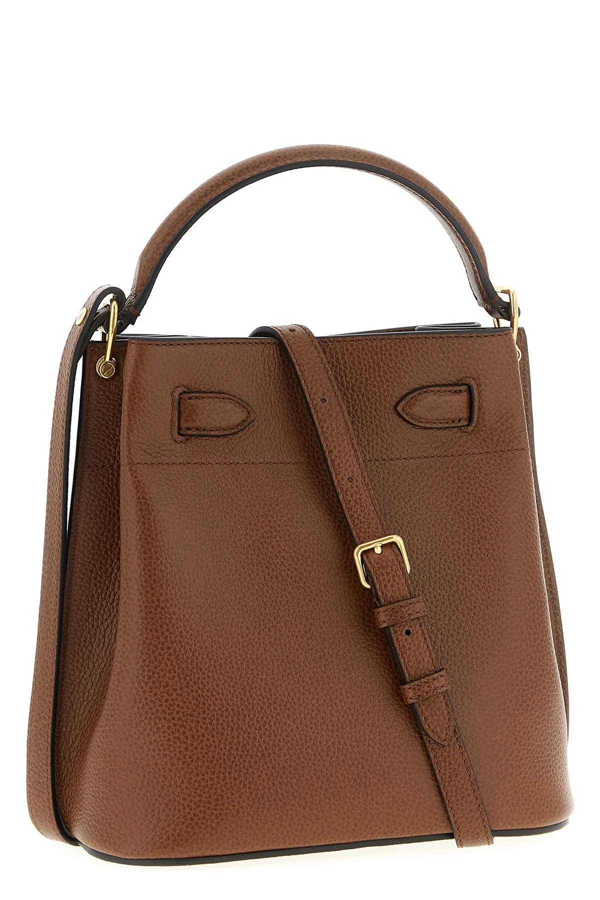 islington bucket bag in hammered leather