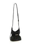 the balmain lambskin handbag redefines volumes through a sculptural and softly d