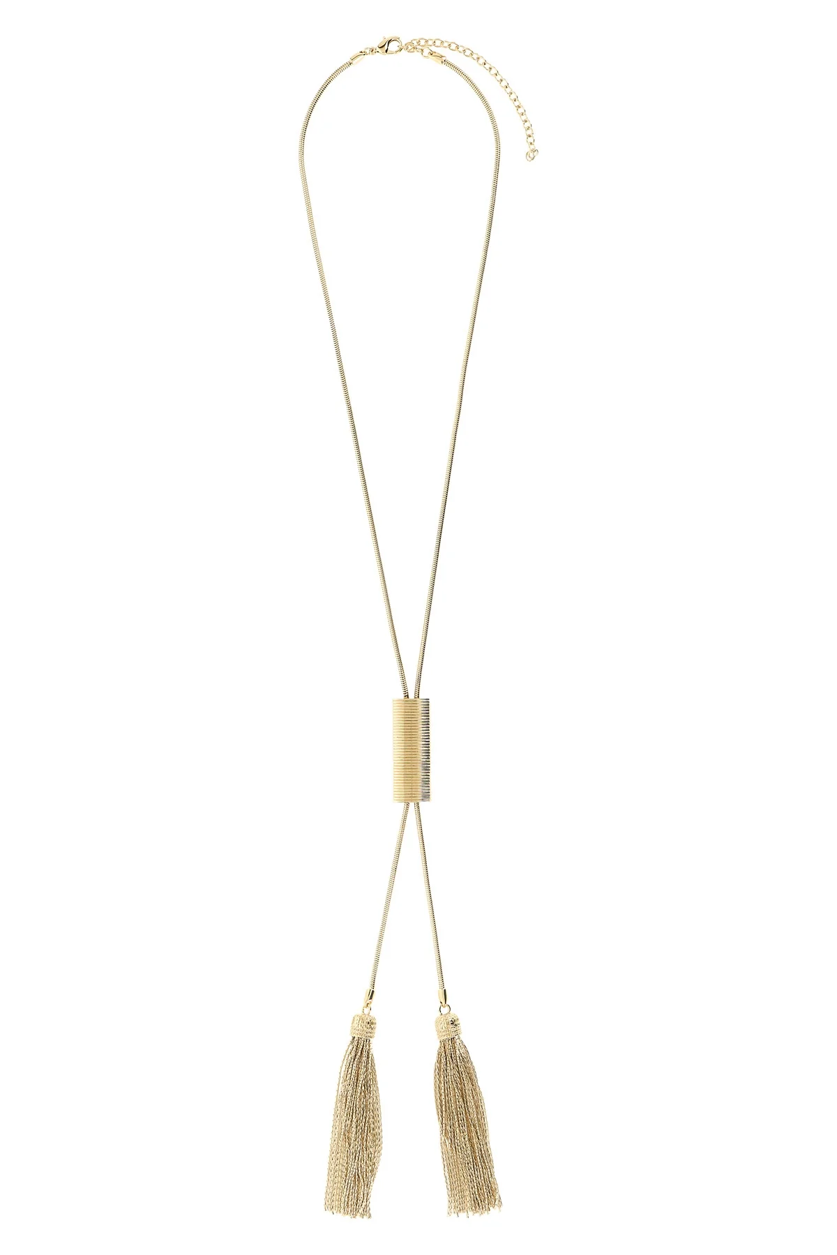 the balmain long necklace is distinguished by a golden metal snake chain constru