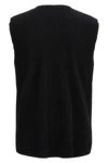 basics vest in pleated fabric