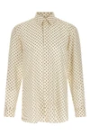 all over paisley print crepe de chine silk shirt