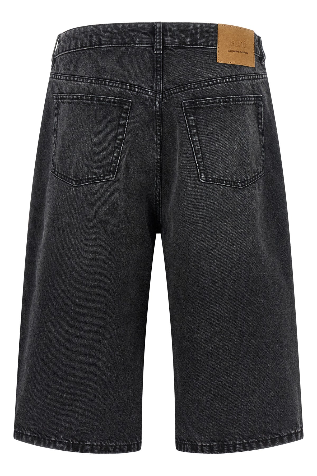 AMI PARIS 31 garment-dyed cotton denim bermuda shorts