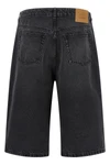 garment-dyed cotton denim bermuda shorts