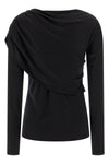 asna draped wool jersey top