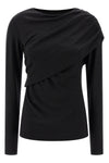 asna draped wool jersey top