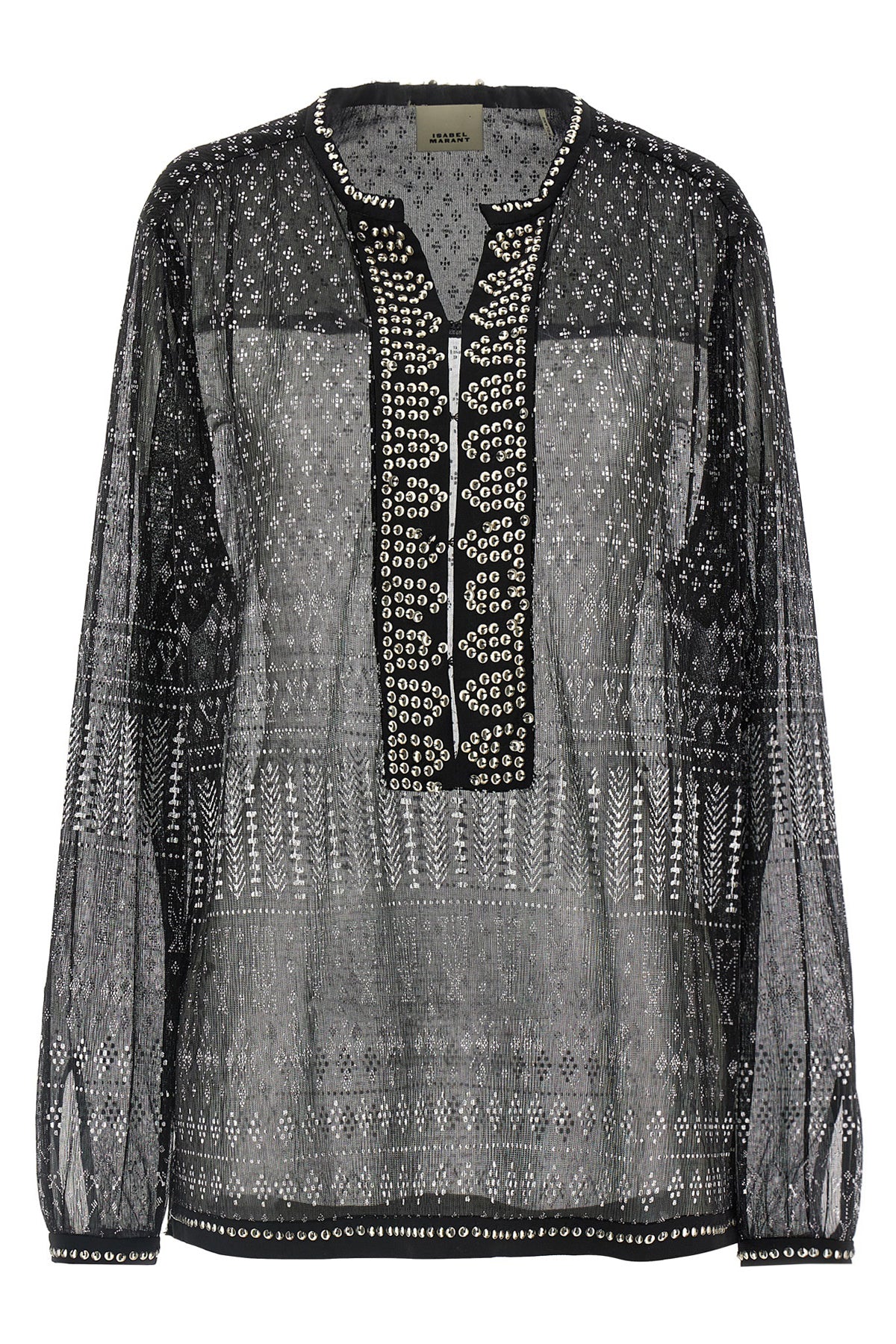 ISABEL MARANT 36 nickie blouse in semi-transparent fabric