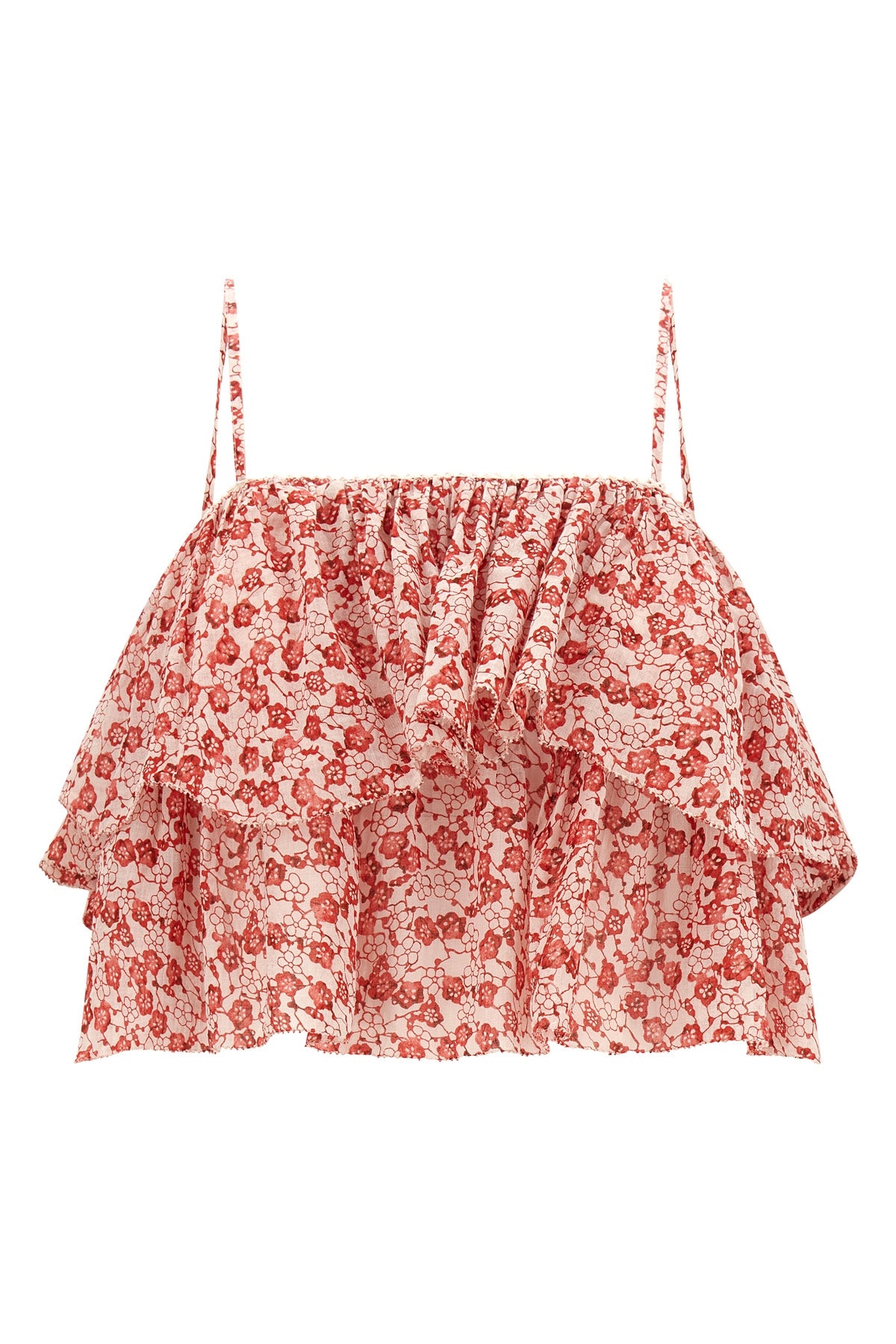 MARANT ETOILE 38 erisa all-over flower-print cotton top