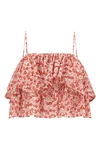 erisa all-over flower-print cotton top