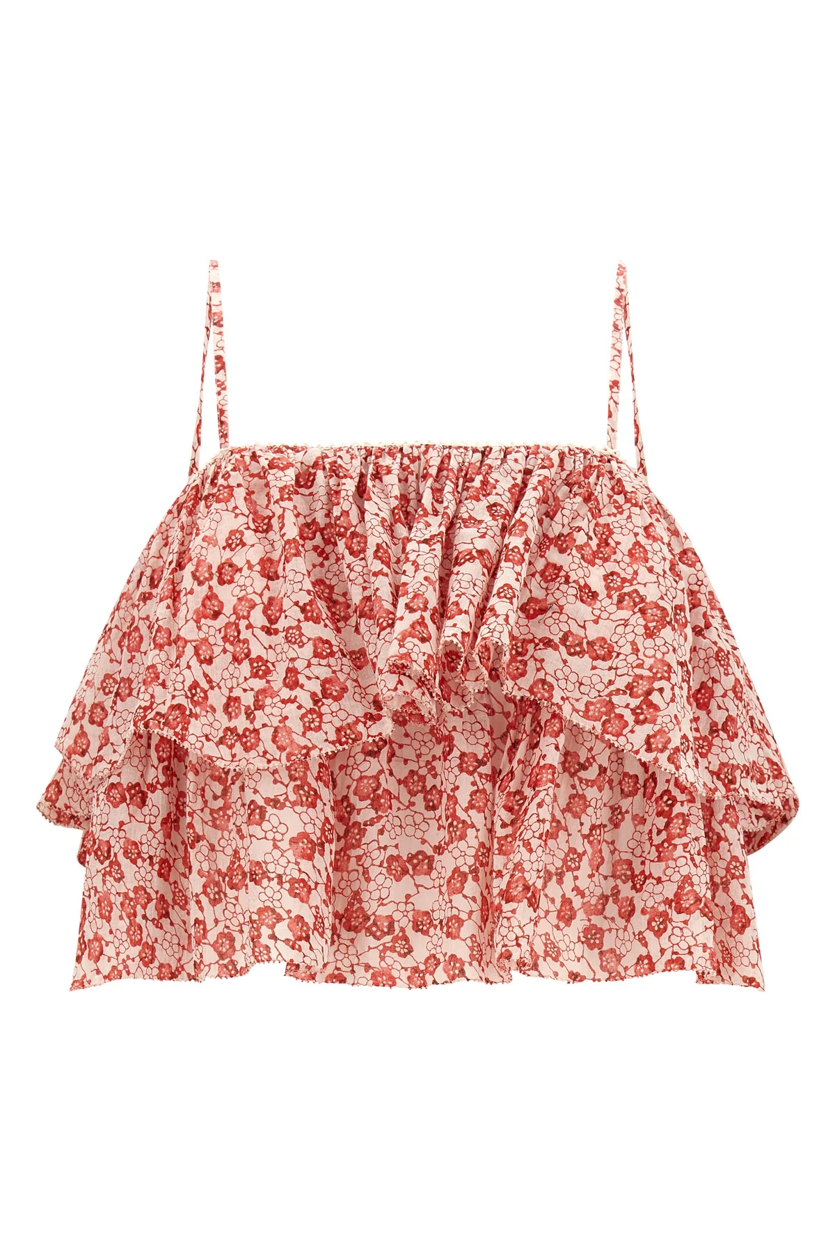 erisa all-over flower-print cotton top