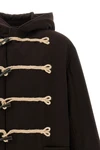 yohji yamamoto flannel toggle duffle montgomerys coat