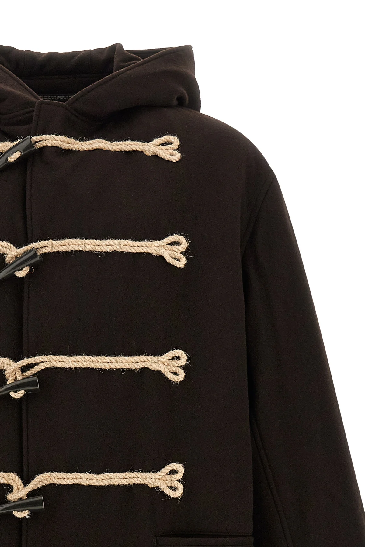 yohji yamamoto flannel toggle duffle montgomerys coat