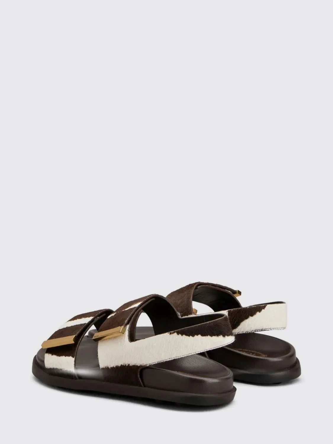 cow print pony skin sandals