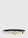 leather belt with oval buckle