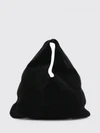 blind triangular suede bag