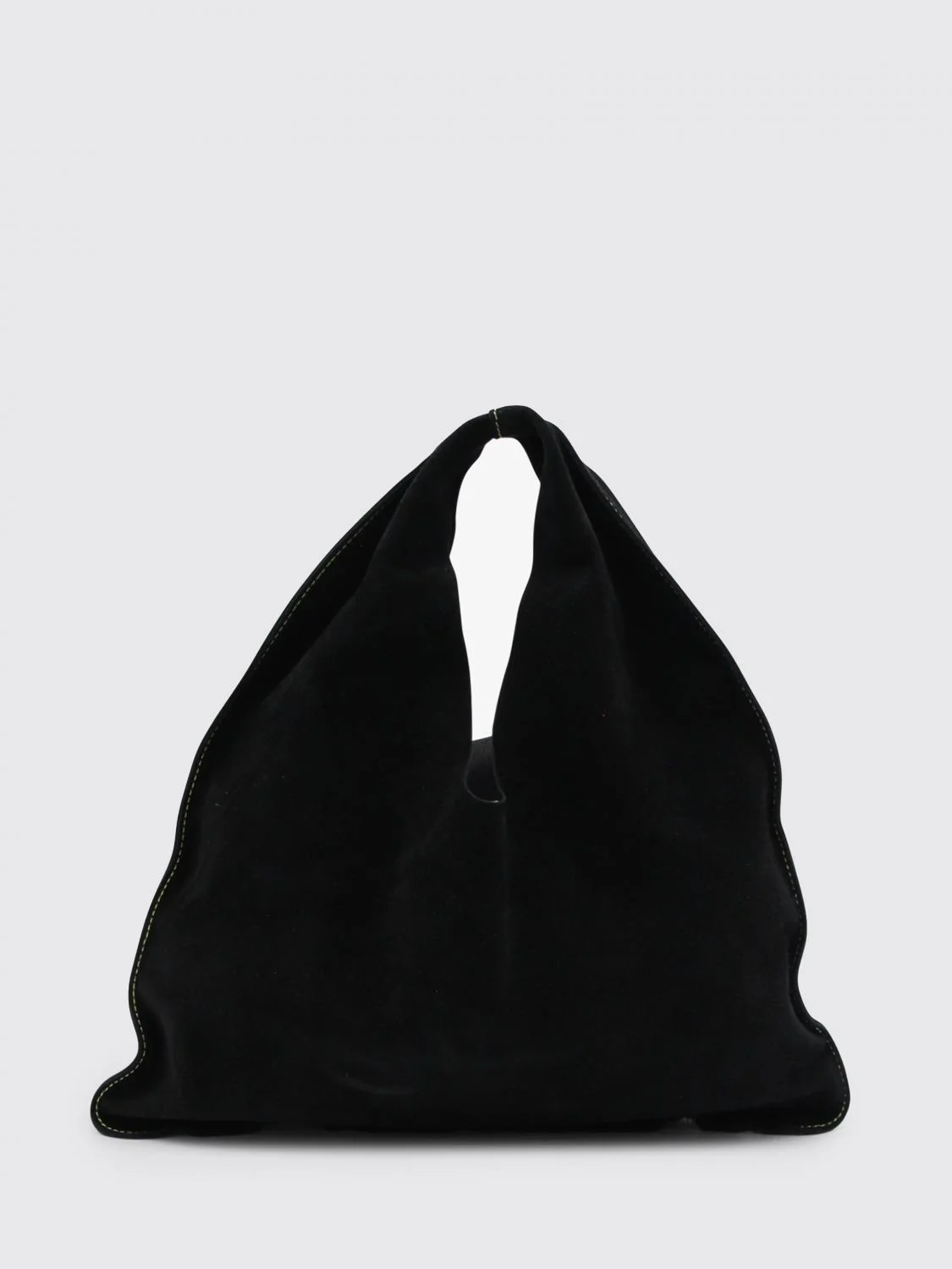 THE ROW OS blind triangular suede bag