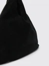 blind triangular suede bag