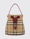 vintage check coated cotton bucket bag