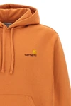 american script cotton blend hoodie