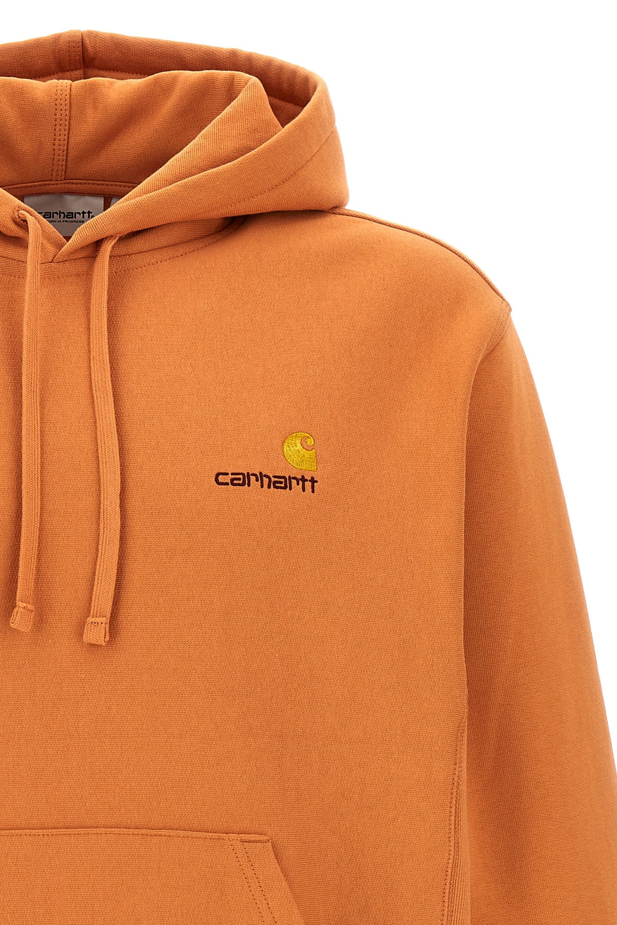 american script cotton blend hoodie