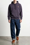 american script cotton blend hoodie
