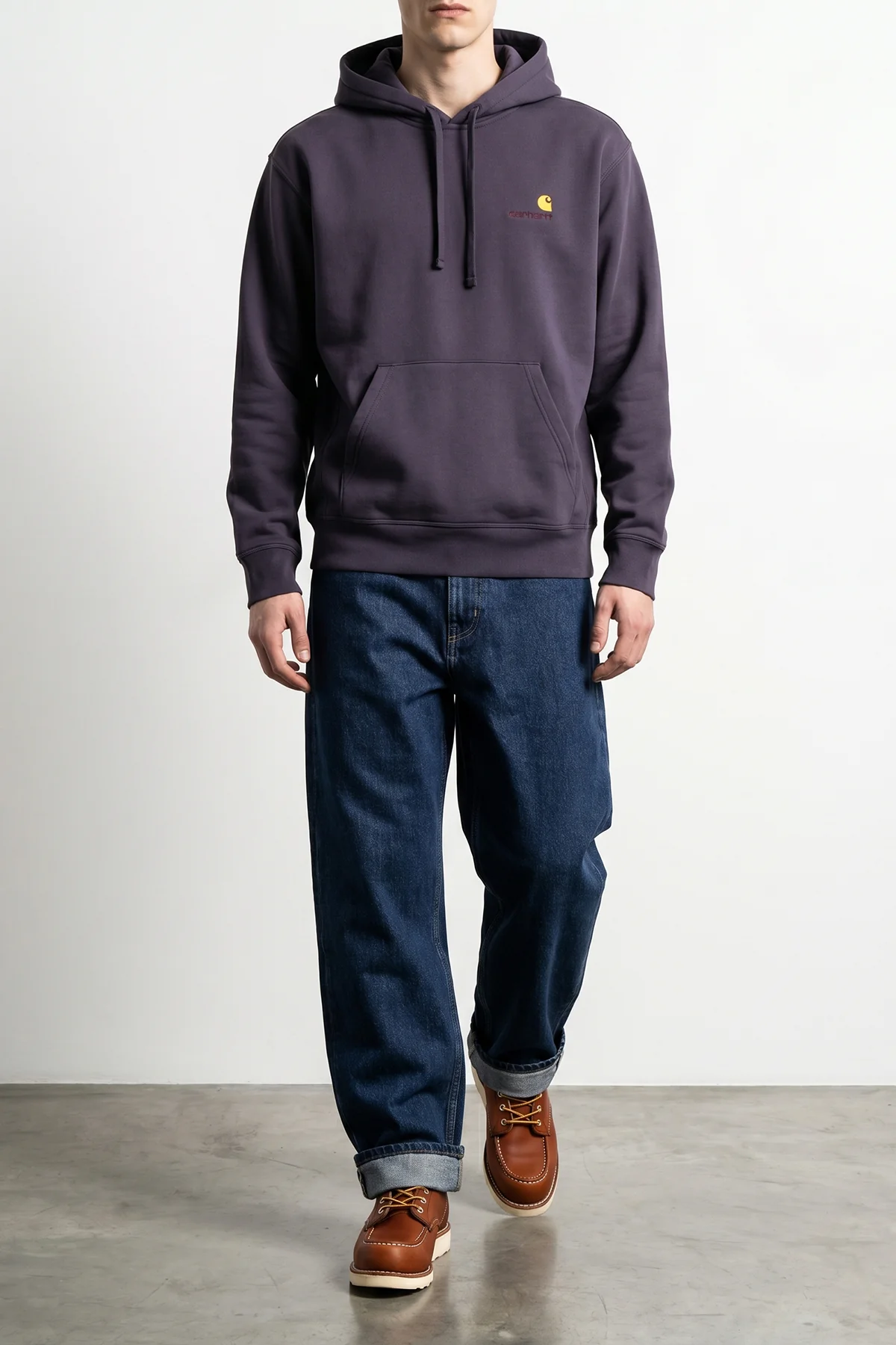 american script cotton blend hoodie