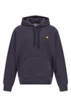 american script cotton blend hoodie