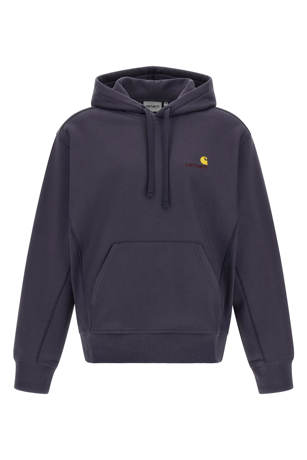 american script cotton blend hoodie