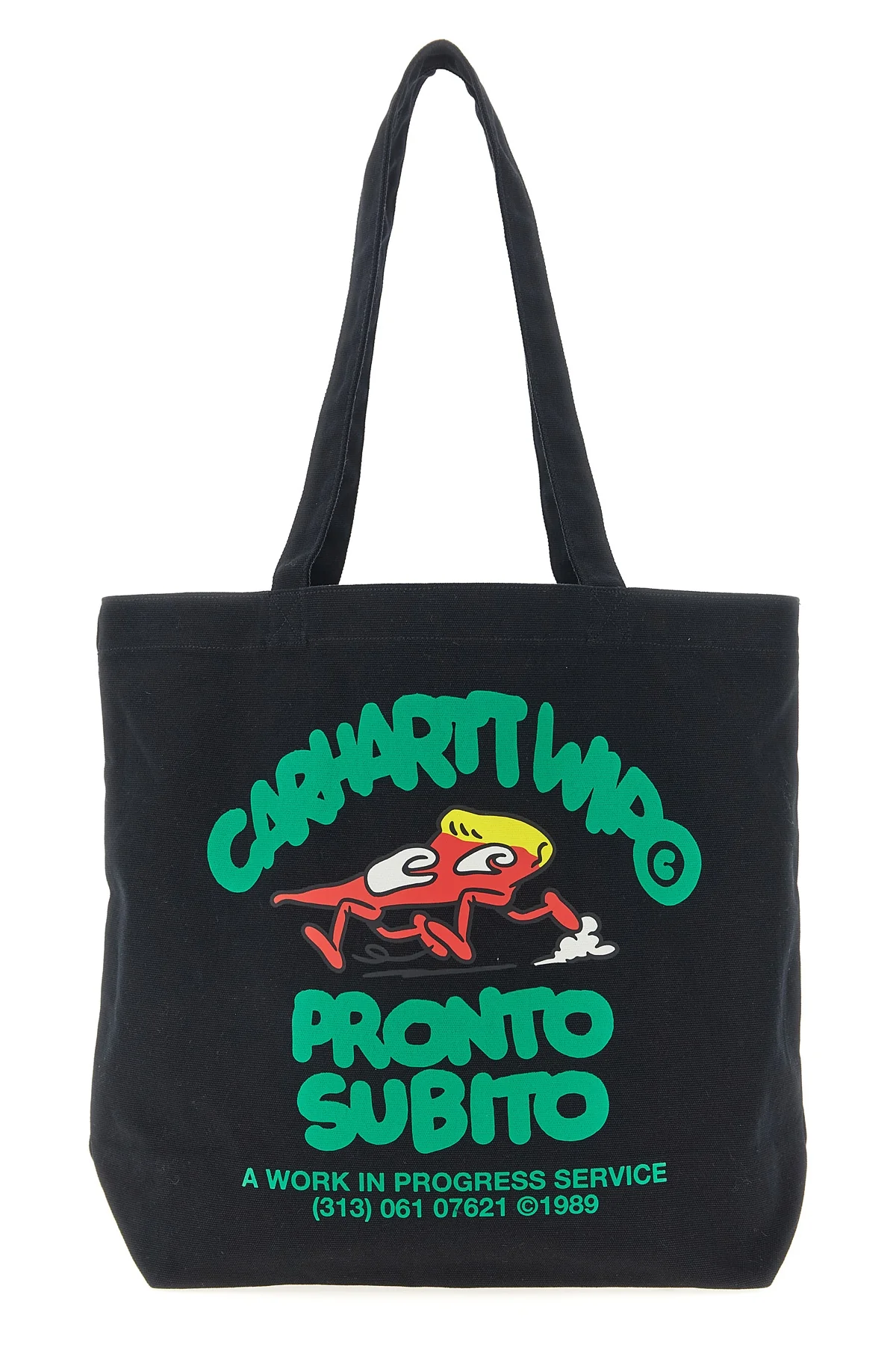CARHARTT WIP OS canvas graphic tote shopping bag in sturdy dearborn canvas