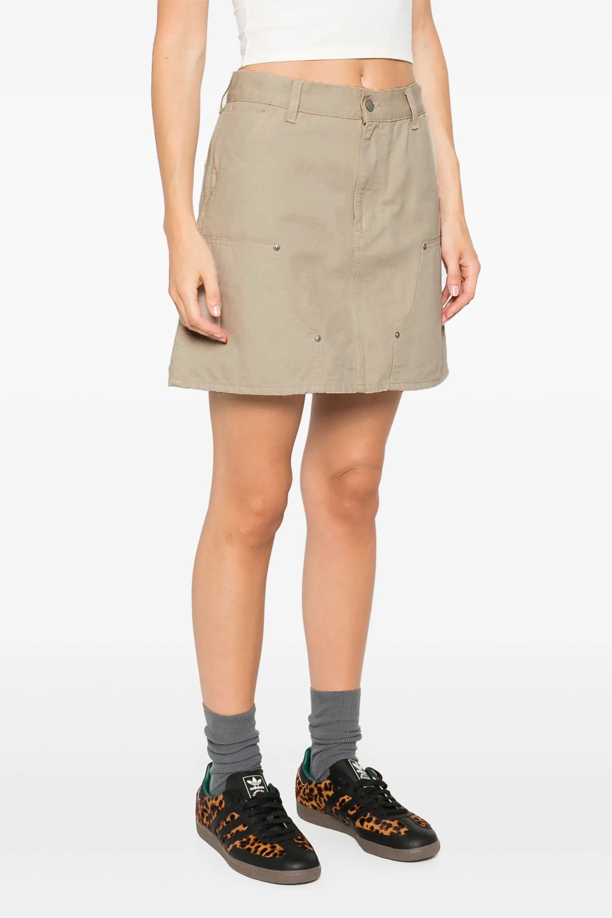 CARHARTT WIP S maeve double knee miniskirt in medium-weight cotton canvas subjected to washin