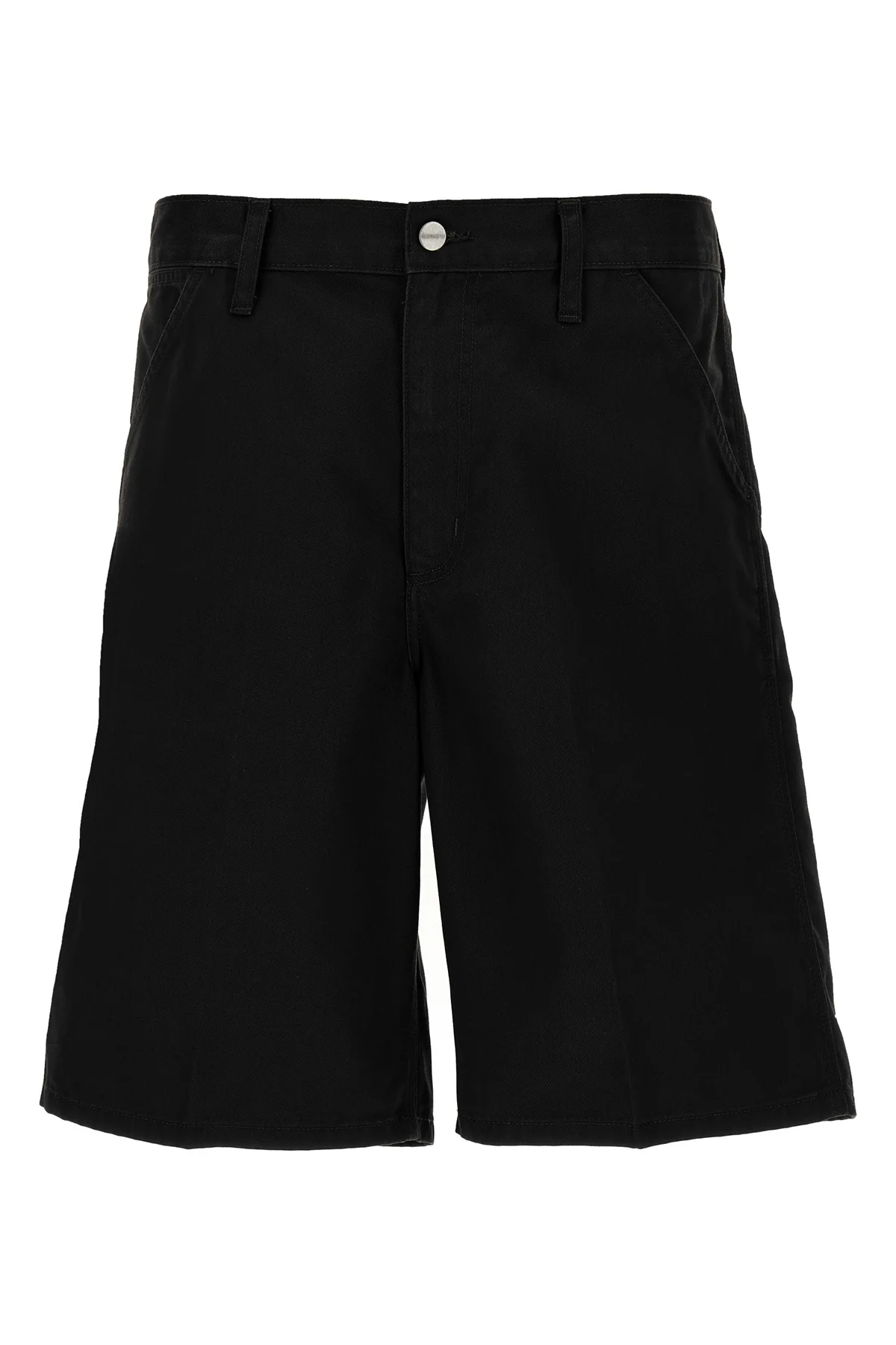 simple bermuda shorts in medium-weight polyester-cotton twill