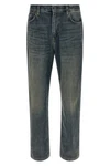 aaron pants used-effect wash cotton denim jeans