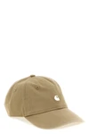 the carhartt wip madison logo hat features a deconstructed six-panel silhouette