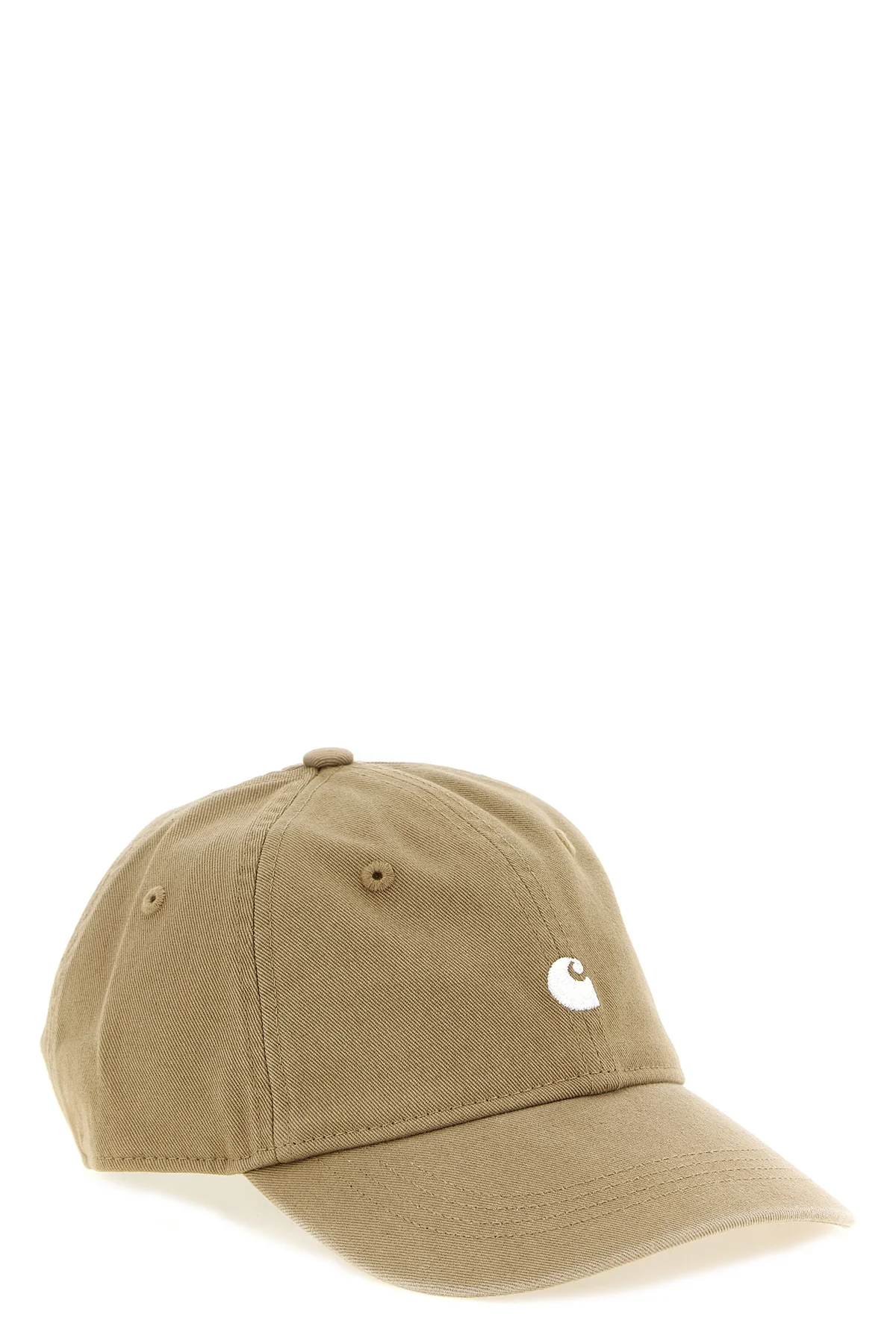 the carhartt wip madison logo hat features a deconstructed six-panel silhouette
