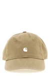 the carhartt wip madison logo hat features a deconstructed six-panel silhouette