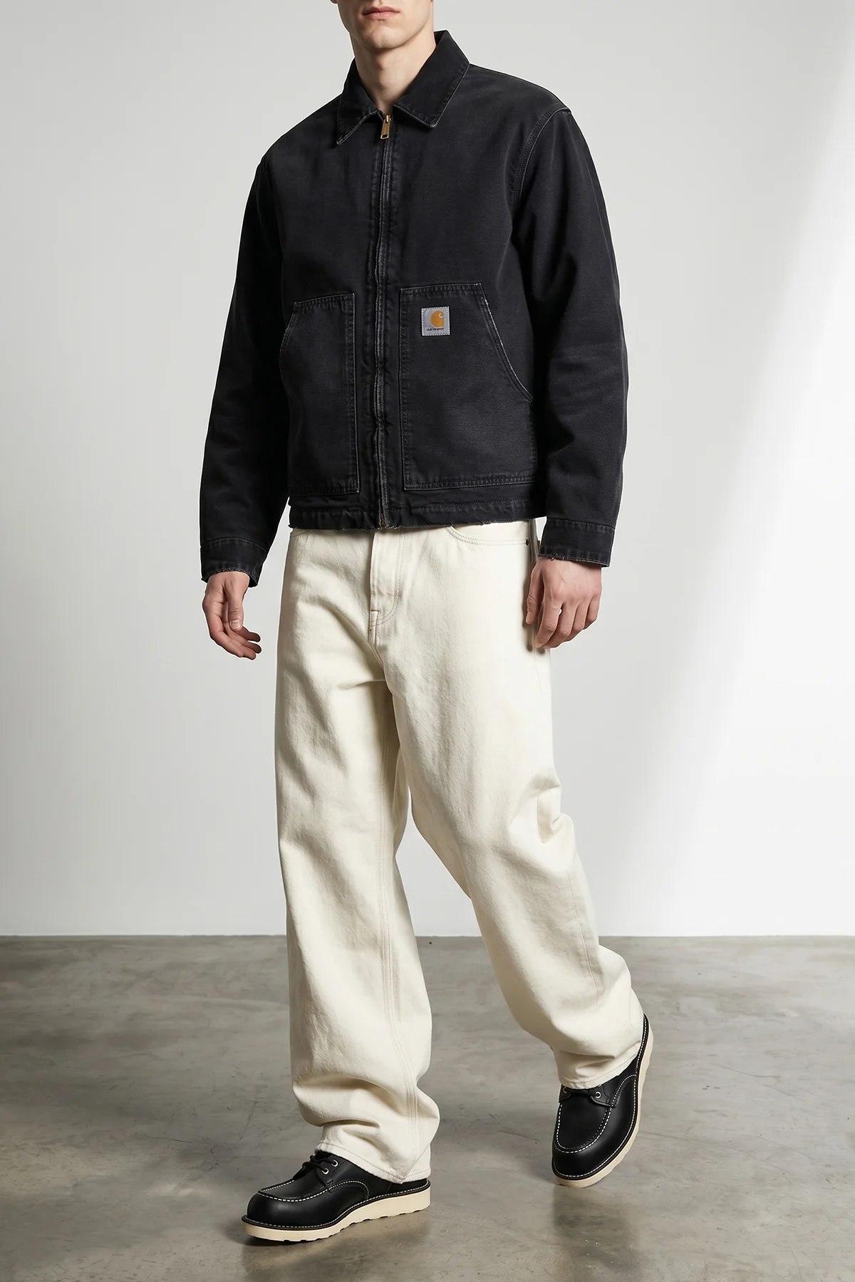 CARHARTT WIP L arcan used-effect dearborn cotton canvas jacket
