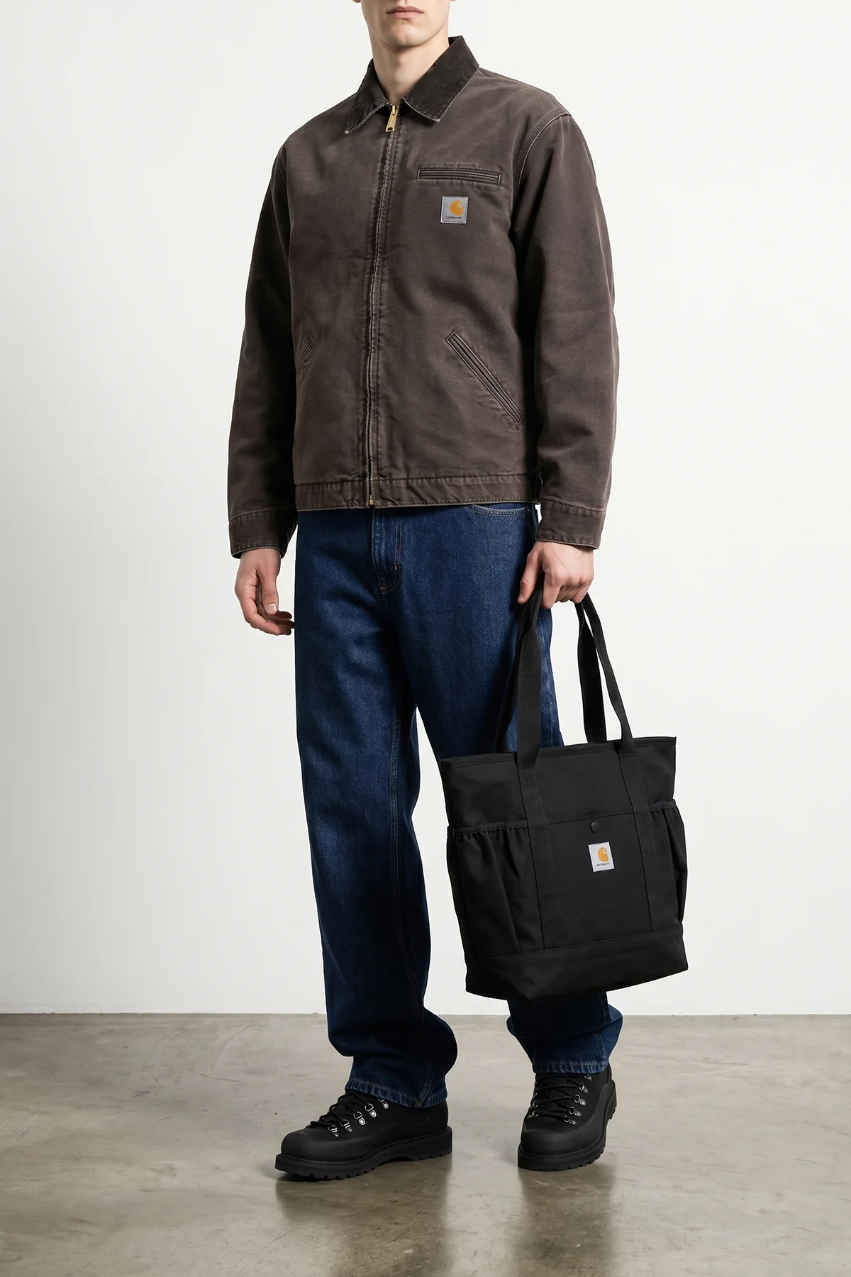 clapton waterproof polyester canvas shopping bag