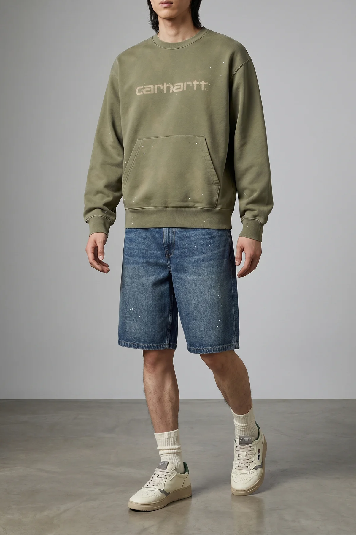 CARHARTT WIP 29 landon 5-pocket long smith heavy cotton denim shorts