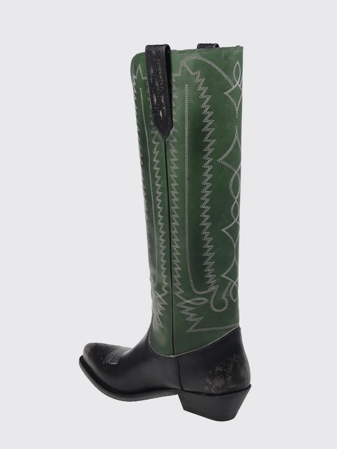 wish star embroidered leather boots