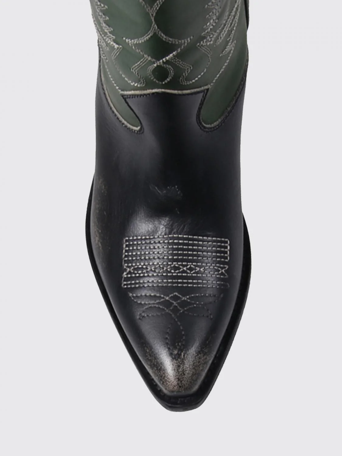 wish star embroidered leather boots