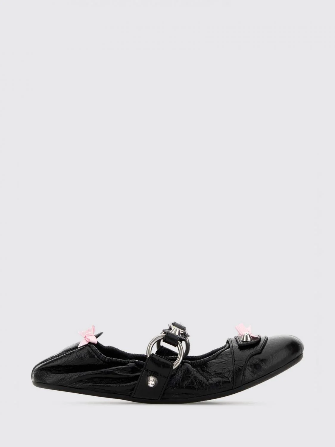 city arena leather ballet flats with bows