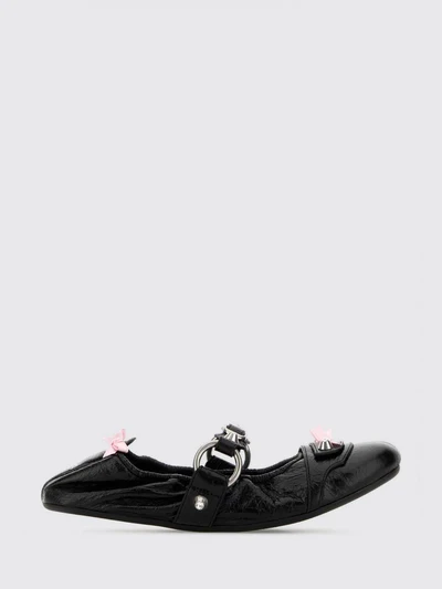 city arena leather ballet flats with bows
