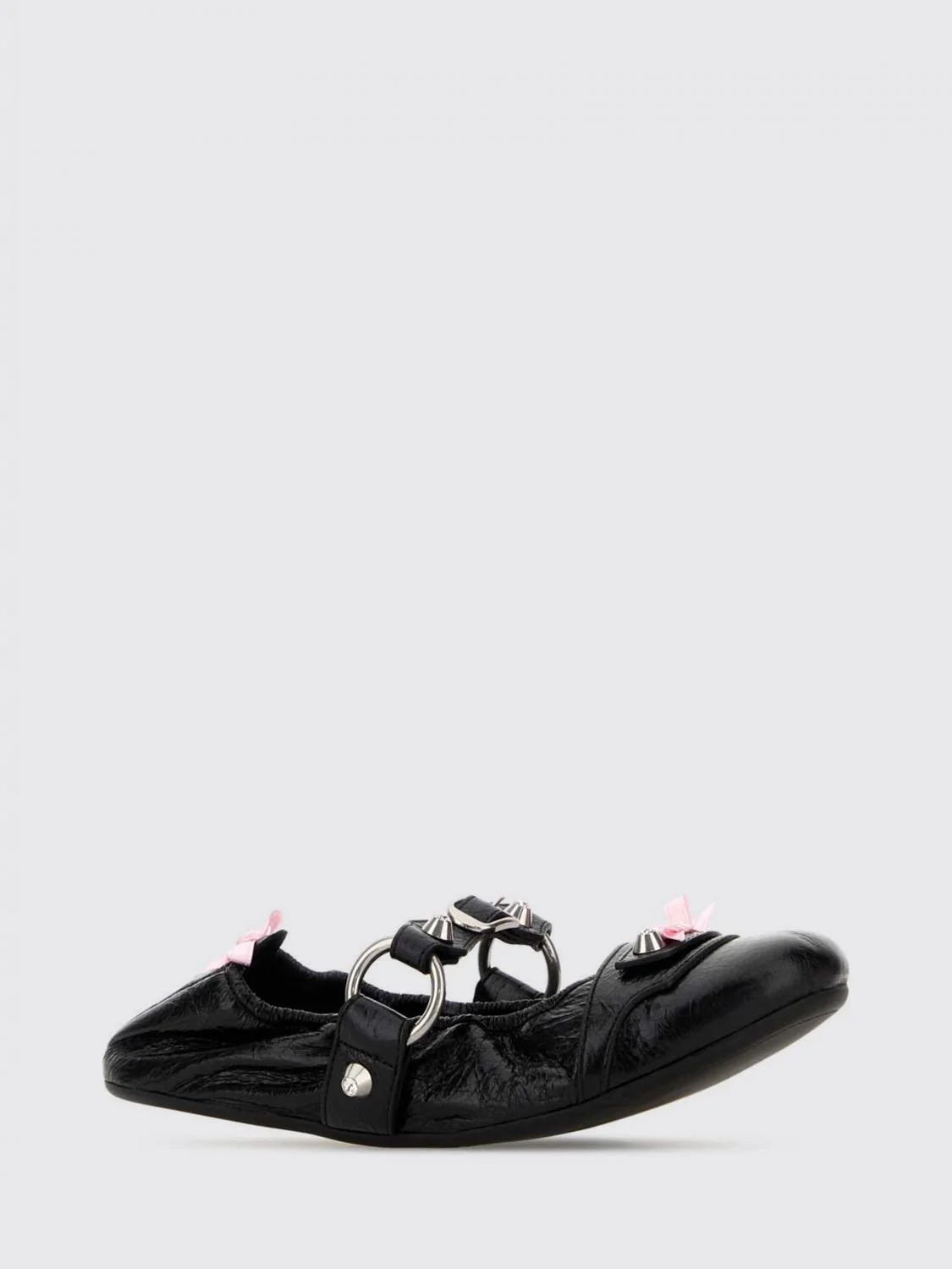 city arena leather ballet flats with bows