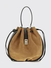 hug suede bucket bag