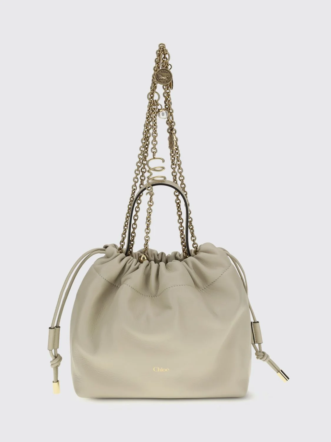 CHLOÉ OS icons mini nappa leather bucket bag chloé
