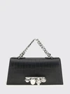 jewelled croc print leather bag
