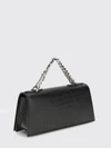 jewelled croc print leather bag