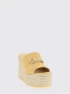 wedge espadrilles in suede with embossed gg monogram