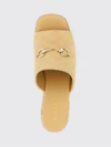 wedge espadrilles in suede with embossed gg monogram